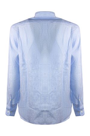 Light blue linen shirt 120% LINO | 33AL2M19O6000G437710106